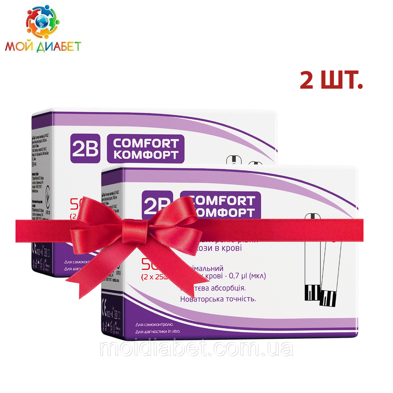 Тест-смужки Тубі Комфорт (2B Comfort) 50 шт. 2 паковання