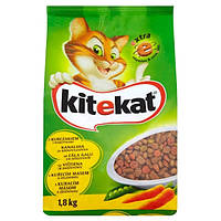 Сухий корм для котів KITEKAT 1,8кг KURCZAK WARZYWA