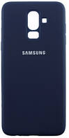 Силиконовый чехол "Original Silicone Case" для Samsung J8 2018 / J810 Dark Blue