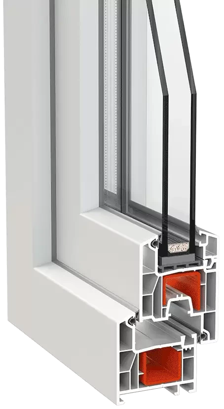 Вікна металопластикові FRAMEX 58 чотирикамерні 58 мм завглибшки