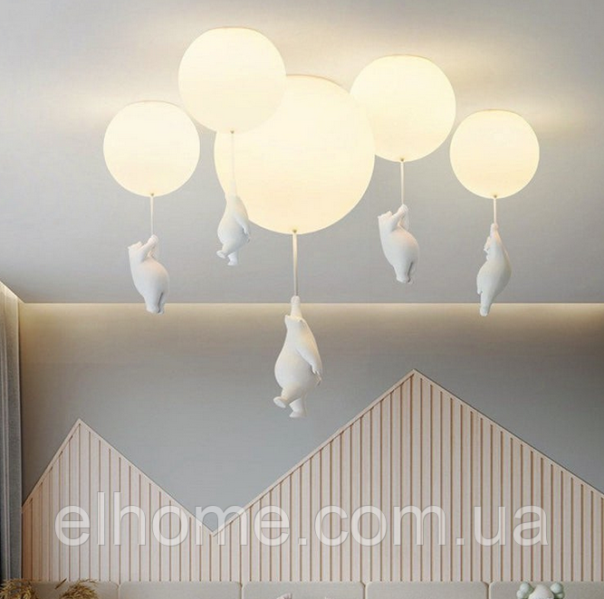 Серія підвісних світильників Bear Balloons Flush Mount у діаметрах кулі: 20 см, 25 см, 30 см, 35 см та 40 см