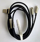 Кабель Usb Hoco 2 in 1 (iPhone + micro) U17