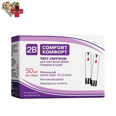 Тест-смужки Тубі Комфорт (2B Comfort) 50 шт., фото 1