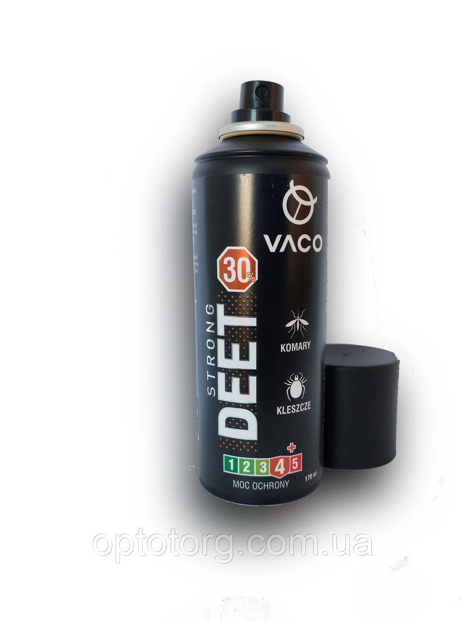 VACO STRONG 30 Спрей аерозоль проти кліщів, комарів, мошок ДЕТА 30% + ГЕРАНІОЛ Польща