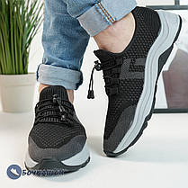 Чоловічі кросівки на літо чорного кольору, фото 4
