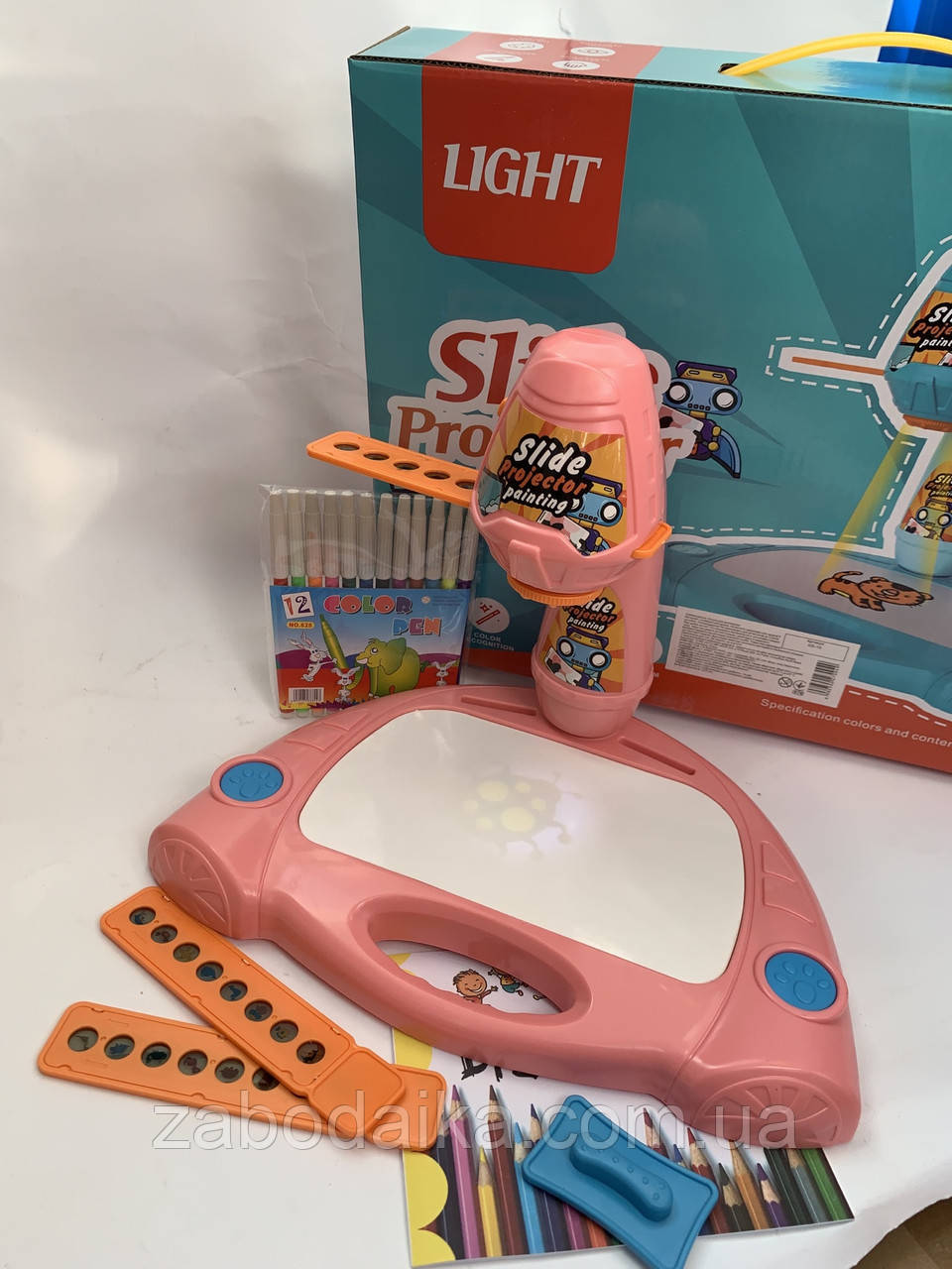 Дитяча дошка для малювання мольберт з проєктором для малювання ХD 10, фото 1