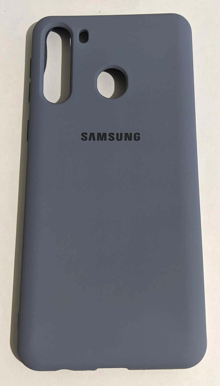 Силіконовий чохол "Original Silicone Case" Samsung A215 / A21 lavender-gray