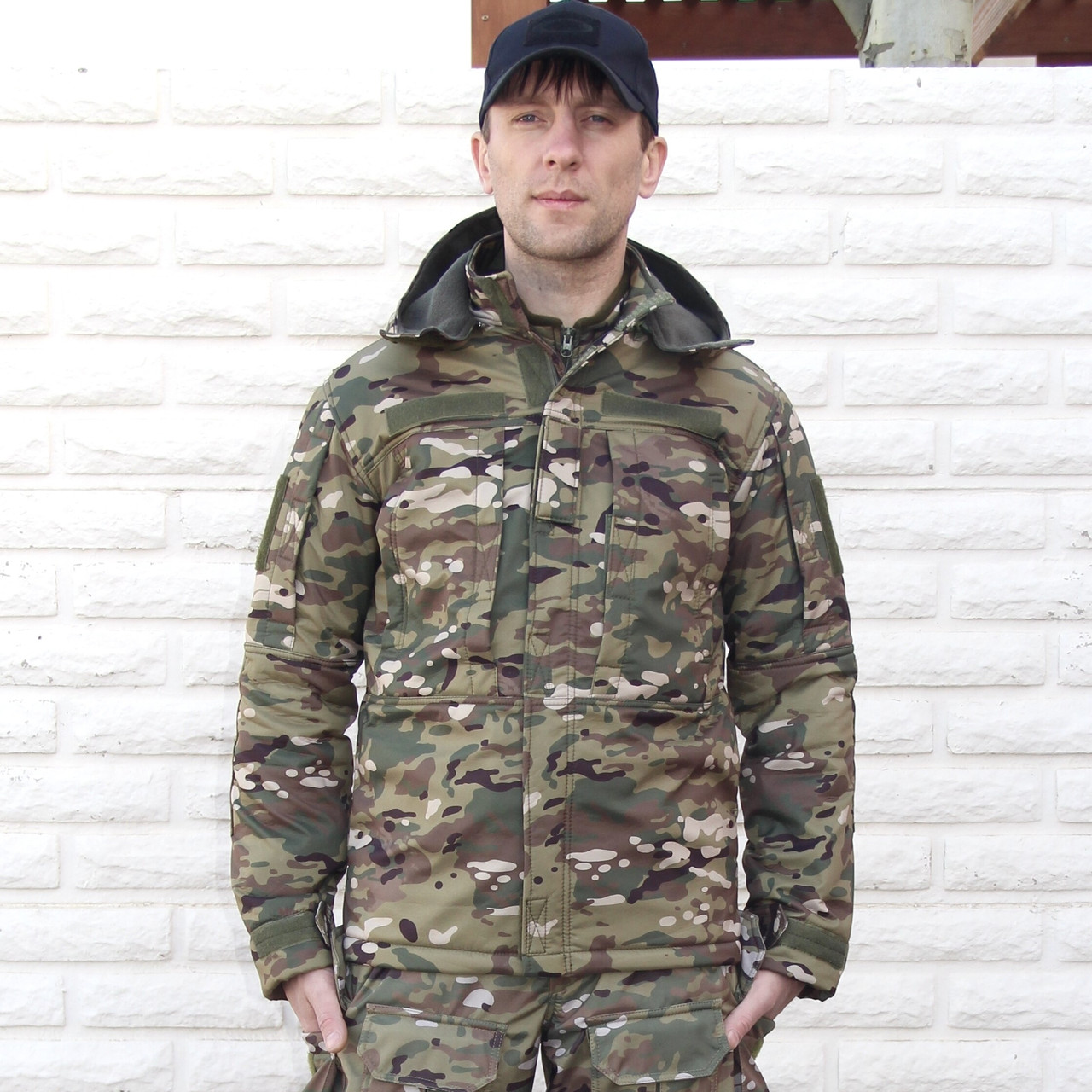 Кітель з утепленням на флісі зимовий тактичний SoftShell для ВСУ армійський Камуфляжний теплий