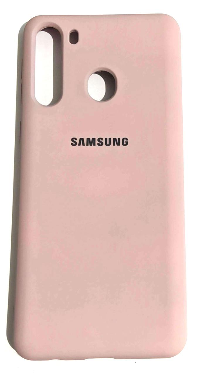 Силіконовий чохол "Original Silicone Case" Samsung A215 / A21 персиковий