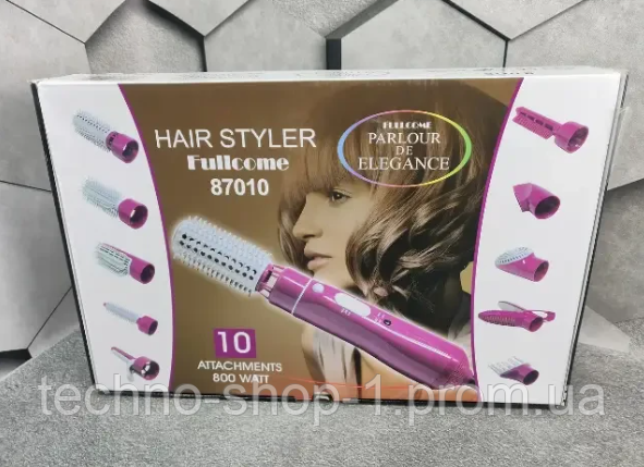 Многофункциональный женский фен-стайлер 10 в 1 Hair Styler 87010 набор для укладки волос плойка гофре утюжок - фото 3 - id-p1772904947