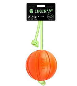Іграшка для собак м'яч Collar Liker Lumi зі шнурком 9см
