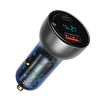 Автомобільний зарядний пристрій Baseus Particular QC PPS 65W Dual QC3.0 Car Charger Silver (CCKX-C0A)