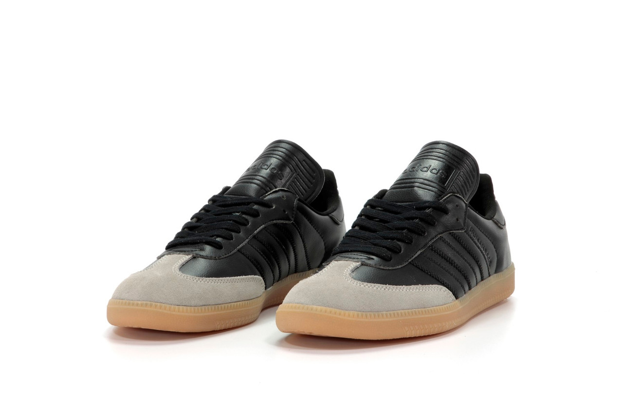 Чоловічі кросівки весни чорні Adidas Samba Black Grey. Чорні із сірим кеди весна літо чоловічі Адідас Самба