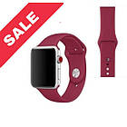 Браслет силіконовий Apple watch 42 mm Bordo