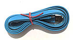 Кабель Usb micro Плоский Blue, фото 2