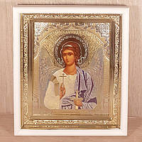 Ікона Ангела Охоронця, лик 15х18 см, у білому прямому дерев'яному кіоті