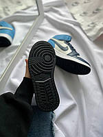 Модні кроссівки для чоловіків і жінок Найк Аір Джордан Ретро 1. Кросси унісекс Nike Air Jordan Retro High Blue., фото 2