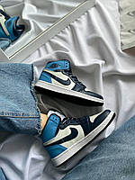 Модні кроссівки для чоловіків і жінок Найк Аір Джордан Ретро 1. Кросси унісекс Nike Air Jordan Retro High Blue., фото 7