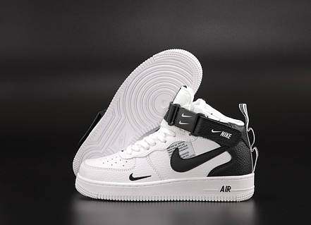 Nike air force 1 mid 07 lv8 white black sale