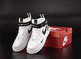 Чоловічі / жіночі кросівки Nike Air Force 1 Mid Utility White Black білі найк аір форс Nike Air Force 1 07 Lv8 Ultra High white, фото 4
