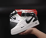 Чоловічі / жіночі кросівки Nike Air Force 1 Mid Utility White Black білі найк аір форс Nike Air Force 1 07 Lv8 Ultra High white, фото 2