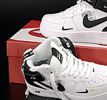 Чоловічі / жіночі кросівки Nike Air Force 1 Mid Utility White Black білі найк аір форс Nike Air Force 1 07 Lv8 Ultra High white, фото 6