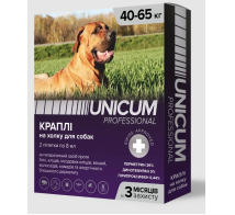 Unicum PRO 40-65 кг (перметрин) 2шт/уп Краплі від бліх та кліщів на холку для собак