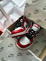 Високі кроссівки жіночі Nike Air Jordan Retro High Red/White. Класні жіночі кросси Найк Аір Джордан 1., фото 3