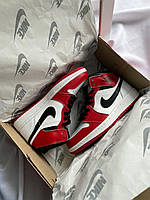 Високі кроссівки жіночі Nike Air Jordan Retro High Red/White. Класні жіночі кросси Найк Аір Джордан 1., фото 4