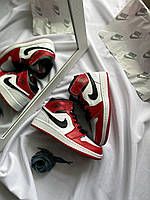 Високі кроссівки жіночі Nike Air Jordan Retro High Red/White. Класні жіночі кросси Найк Аір Джордан 1., фото 5