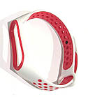 Ремінець для фітнес браслета Xiaomi Mi Band 3/4 Sport White/Red