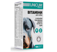 Витамины UNICUM premium для собак зубы и кости 100 табл. 100г/10