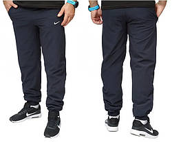 Чоловічі спортивні штани (штани) Nike (6254-s-1), осінні весняні сині з плащової тканини. Чоловічий одяг