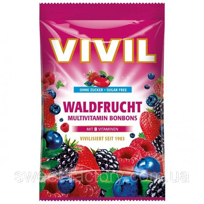 Льодяники Vivil Waldfrucht Bonbons Sugar Free 120g, фото 1