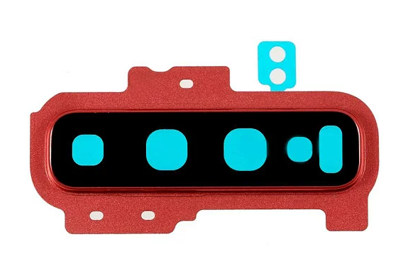 Скло камери (Camera glass) для Samsung G975 Galaxy S10 Plus 2019 with frame Red, фото 1