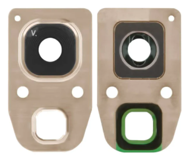 Скло камери для Samsung A320F Galaxy A3 2017/A520F Gold з рамкою, фото 1