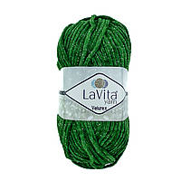 LaVita YARN VELUREX (Ярн Велюрекс) № 8148 зелений (Пряжа велюрова, нитки плюшеві)