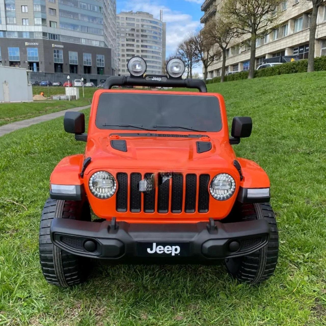 Дитячий електромобіль Jeep Rubicon 4WD (червоний колір) з пультом дистанційного керування 2,4G, фото 1