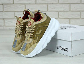 Кросівки жіночі Versace Chain Reaction brown (03008)