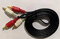 Кабель перехідник 2 тюльпани - 2 тюльпани 3м