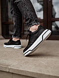 Кросівки чоловічі South Tail чорні на білій підошві кеди шкіряні демісезонні повсякденні стильні модні, фото 5