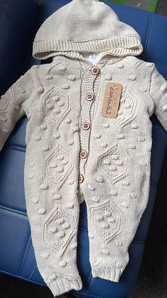 Комбінезон вязаний на овчині (9-12м.) (YOLA.BABY.SHOP), фото 4