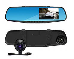 Автомобільне дзеркало-відеореєстратор для авто на 2 камери VEHICLE BLACKBOX DVR 1080p камерою заднього вигляду