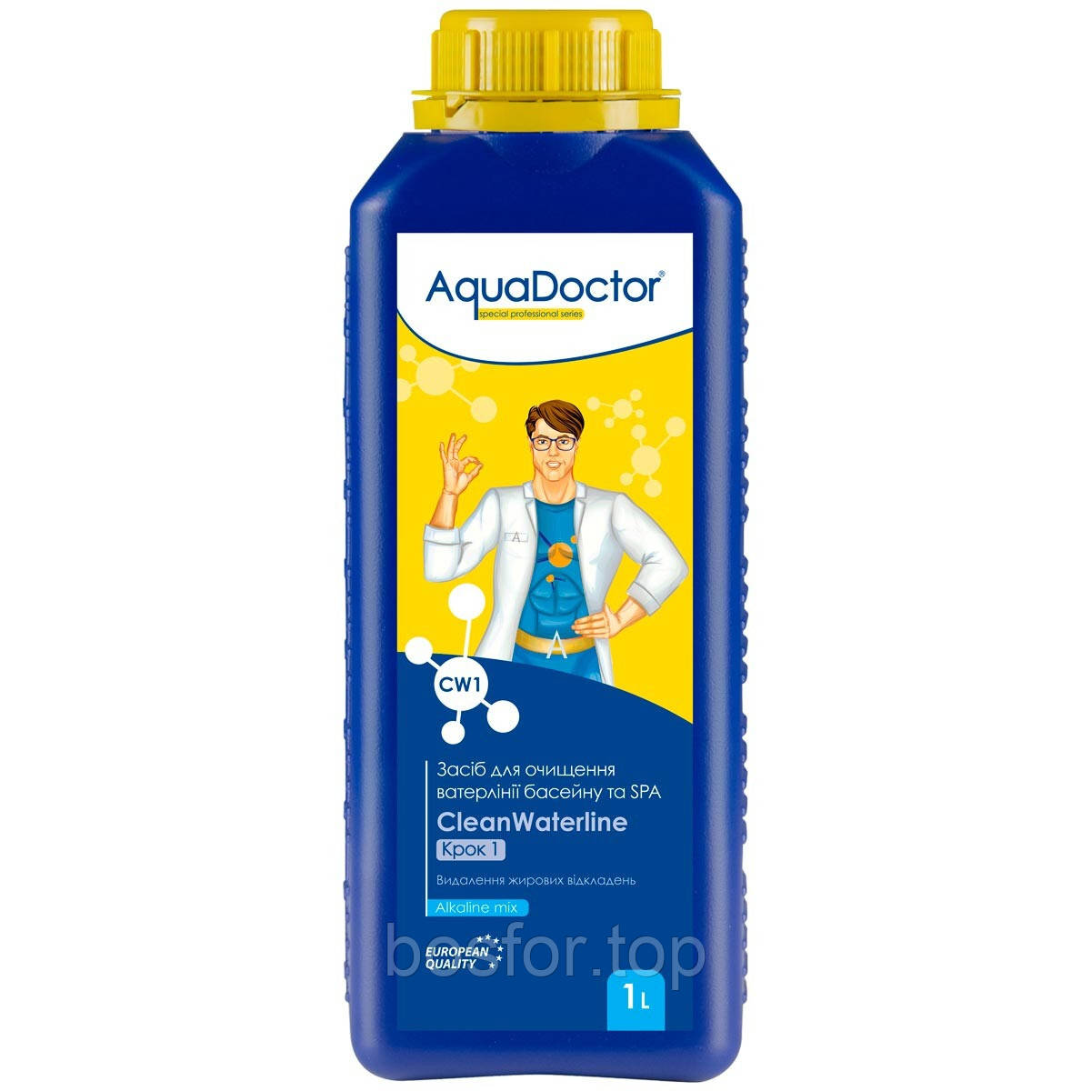 Очисний засіб для ватерлінії басейну та СПА Аквадоктор AquaDoctor CW CleanWaterline Крок 1, 1 л