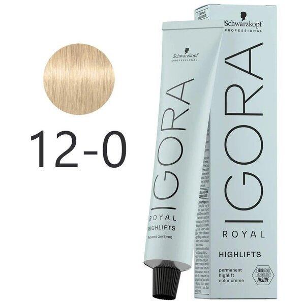 Фарба для волосся Schwarzkopf Igora Royal Highlift 12-0 Спеціальний натуральний блондин 60 мл