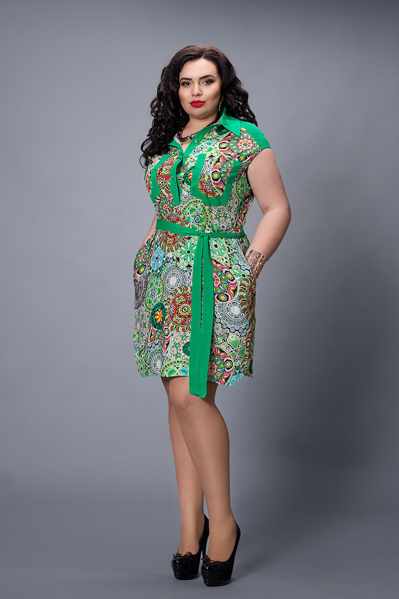 Плаття мод No478-1, розмір 46-48 зелене