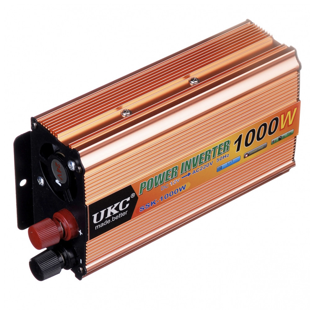 Інвертор UKC 1000W SSK Перетворювач напруги автомобільний підвищувальний DC 12V-220V