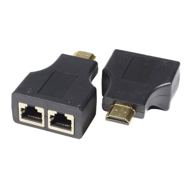 Подовжувач HDMI RJ45 (HDMI - 2xRJ45) до 30см, фото 1