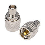 Перехідник антенний UHF Male вилка - BNC Female гніздо (UHF-303), адаптер для антени авто радіостанції та іншого, фото 2