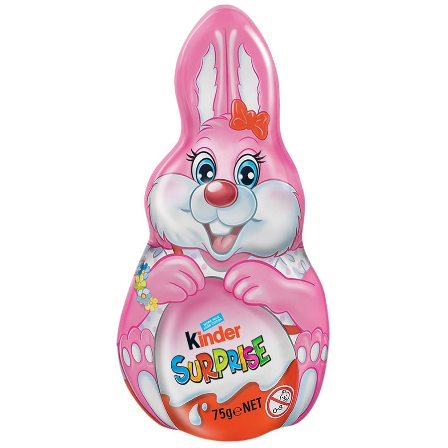 Пасхальний шоколадний кролик Kinder Surprise Pink Easter Bunny 75г